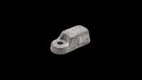 Zinc anode block isolated on transparent background, ready for design use in marine, boating, and technical clipart, stickers, print on demand, and sublimation projects.
