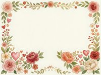 Floral frame with roses, peonies, and botanical elements in soft pink and coral tones on cream background, isolated for invitations and design projects.