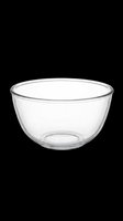 Empty glass mixing bowl isolated on transparent background, ready for kitchen design, recipe graphics, cooking tutorials, t-shirt designs, and print-on-demand products.