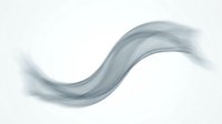 Elegant gray smoke wave flowing gracefully across white background creating smooth curved motion for modern design projects and artistic compositions.