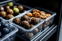 Assorted gourmet chocolate truffles and pralines displayed in glass containers, luxury confectionery collection for premium dessert presentation and gifting.
