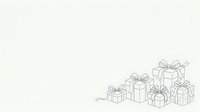 Isolated gift boxes with bows arranged in ascending size order on white background, ready for holiday design projects, greeting cards, and festive marketing materials.