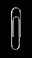 Metallic paper clip isolated on transparent background, ready for clipart, design elements, print-on-demand products, stickers, and sublimation projects.