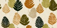 Autumn leaves seamless pattern with colorful foliage in earth tones on beige background. Perfect for seasonal designs, textiles and wallpapers.