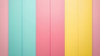 Soft pastel colored vertical stripes in mint green, coral pink and yellow create minimalist geometric background pattern with gentle gradient transitions.