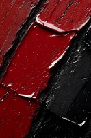 Red and black paint strokes with thick textured brushwork creating dramatic contrast for artistic backgrounds and creative projects.