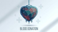 Geometric heart symbol with polygonal design representing blood donation concept for medical healthcare awareness campaigns and charity initiatives.