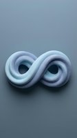Smooth blue infinity symbol with gradient colors on gray background representing endless possibilities and eternal concepts for modern design projects.