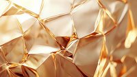 Luxury abstract geometric pattern with translucent golden and amber crystalline facets creating a modern, sophisticated backdrop suitable for premium branding and contemporary design projects.