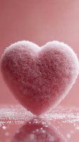 Pink sugar-coated heart candy on soft rose background with sparkling crystals for Valentine's Day romance and sweet love celebrations.