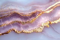 Abstract luxury background with flowing pink and purple marble waves decorated with golden veins and glitter texture. Elegant design for wall art.