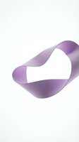 Purple gradient ribbon flowing in smooth curves creating modern abstract shape on light background for contemporary design projects.