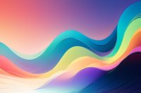 Vibrant wavy rainbow gradient abstract background with flowing curves and smooth transitions between colors creates dynamic modern design for presentations and graphics.
