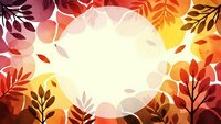 Autumn leaves frame with warm gradient colors and falling foliage creating seasonal border for harvest festival designs and fall marketing materials.