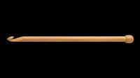 Wooden crochet hook with pointed tip, isolated on transparent background, ready for crafting clipart, sublimation designs, and print-on-demand products.