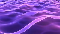 Glowing purple neon waves flow in smooth abstract motion, creating a futuristic digital landscape for tech backgrounds and creative designs.
