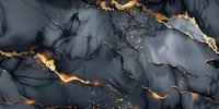 Luxurious black marble texture with gold veins and glitter accents creates elegant abstract background for luxury design projects.