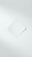 White blank square paper note with shadow on light gray background for messages and reminders.