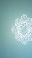 Abstract geometric mandala with intricate white line patterns on soft teal gradient background for modern design projects and meditation themes.