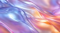 Smooth flowing waves in soft pastel colors create dreamy abstract background with gentle blue and orange gradient transitions. Silky fabric-like texture for design.