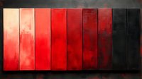 Red to black gradient abstract panels arranged horizontally create dramatic modern wall art with textured brushstrokes and moody atmospheric effect.