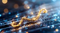 Glowing golden musical note on dark background with bokeh lights and sparkles creates magical atmosphere for music and entertainment designs.