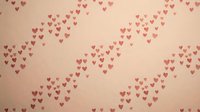 Red hearts scattered in diagonal flowing patterns across soft beige background, romantic design for Valentine's Day cards, wedding invitations, love-themed projects.