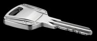 Shiny silver metal key isolated on transparent background, ready for stickers, clipart, print on demand, T-shirt design, and sublimation projects.