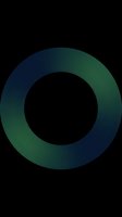 Gradient ring with teal and navy blue tones transitioning smoothly, isolated on black background for design and branding applications.