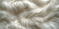 Luxurious white faux fur texture with soft wavy pattern creates elegant background for fashion, textile and interior design projects. Closeup macro photography.