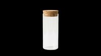 Glass jar with cork lid, isolated on transparent background, ready for stickers, print on demand, T-shirt design, clipart, sublimation, and digital craft projects.