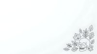Isolated skull surrounded by autumn leaves and botanical foliage on white background, ready for design projects, apparel printing, and creative compositions.