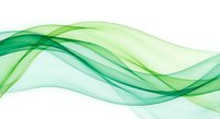 Abstract green flowing waves on white background creating smooth curved lines and organic shapes for modern design projects.