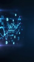 Glowing neon cryptocurrency symbols and upward trending financial charts on dark blue background for fintech, real-time trading, and digital currency investment concepts.