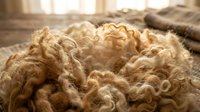 Natural jute rope coils on rustic wooden surface with warm sunlight streaming through window creating golden hour atmosphere for craft projects.