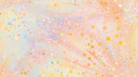 Soft pastel watercolor background with scattered colorful dots and circles in yellow, pink, orange and blue creating dreamy abstract pattern for creative designs.