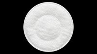 Round cotton nursing breast pad isolated on transparent background, ready for stickers, print on demand, T-shirt design, clipart, and sublimation projects.