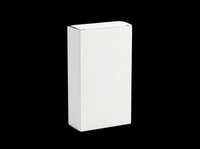 White blank cardboard box isolated on transparent background, ready for mockup, packaging design, product branding, print on demand, and clipart use.