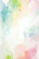 Soft pastel watercolor background with delicate blends of mint green, coral pink, and light blue tones creating an ethereal abstract pattern.