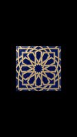 Geometric Islamic star pattern with gold lines on deep blue background, isolated on transparent background. Ready for design use on t-shirts, clipart, stickers, sublimation, print-on-demand products, and digital crafts.