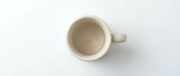 Empty ceramic mug on white background, isolated cup ready for mockup designs, branding projects, and product presentations.