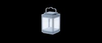 Modern gray and white lantern with handle, isolated on transparent background. Ready for clipart, t-shirt design, print-on-demand products, stickers, and sublimation projects.