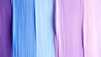 Smooth gradient brush strokes in pastel blue and purple create soft vertical lines on canvas, abstract artistic background for modern wall decor and design projects.