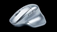 Ergonomic silver computer mouse isolated on transparent background, ready for clipart, print-on-demand designs, t-shirt graphics, stickers, and sublimation projects.