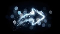 Young adult male with light skin tone, professional appearance, wearing business casual attire, depicted as a digital illustration with glowing arrow symbol representing forward progress, growth, and success in corporate environments.