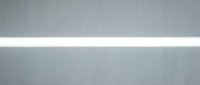 Minimalist modern interior with horizontal white LED light strip on gray wall, contemporary design element for architectural visualization and interior decoration projects.