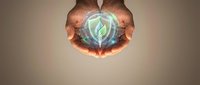 Hands holding glowing globe with green leaf symbol, representing sustainable energy, environmental protection, and eco-friendly business solutions.