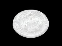 Clear gel dome with water droplets isolated on transparent background, ready for design use on t-shirts, stickers, clipart, print-on-demand products, and sublimation projects.
