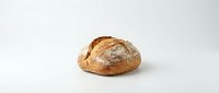 Freshly baked artisan bread loaf with golden crust isolated on white background for bakery marketing and food design projects.