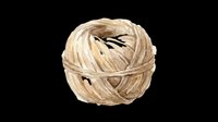 Ball of twine watercolor clipart isolated on transparent background, ready for stickers, t-shirt design, print on demand, sublimation, and craft projects.